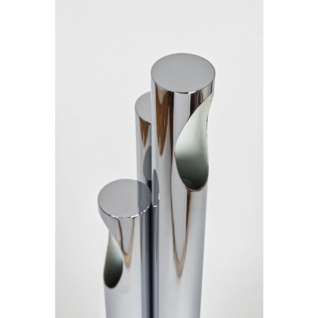 Space Age Chrome 3-Light Floor Lamp from Estiluz, Spain, 1970s For Sale - Image 6 of 9