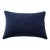 (1) Navy Blue Plush Decorative Throw Pillow 13x23 Inch For Sale