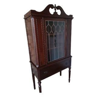 Antique China Cabinet Hepplewhite Hutch Duncan Phyfe Style For Sale