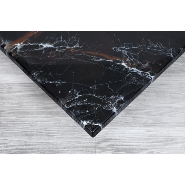 Wood Italian Modernist Faux Marble Coffee Table by Willy Rizzo, 1970s For Sale - Image 7 of 12