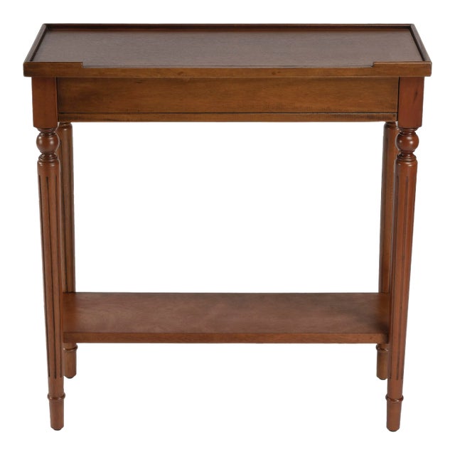 Aubrey Console Table, Medium Brown For Sale