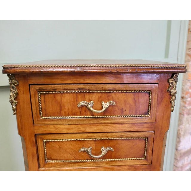 Wood Tall French Louis XV Style Chest of Drawers For Sale - Image 7 of 8