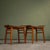 Industrial Teak Stools with Black Leather Cushions by P. Jensen, Denmark, 1960s, Set of 2 For Sale - Image 3 of 10