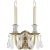 Thomas O'Brien for Visual Comfort Signature Elizabeth Double Sconce in Gilded Iron with Quartz For Sale