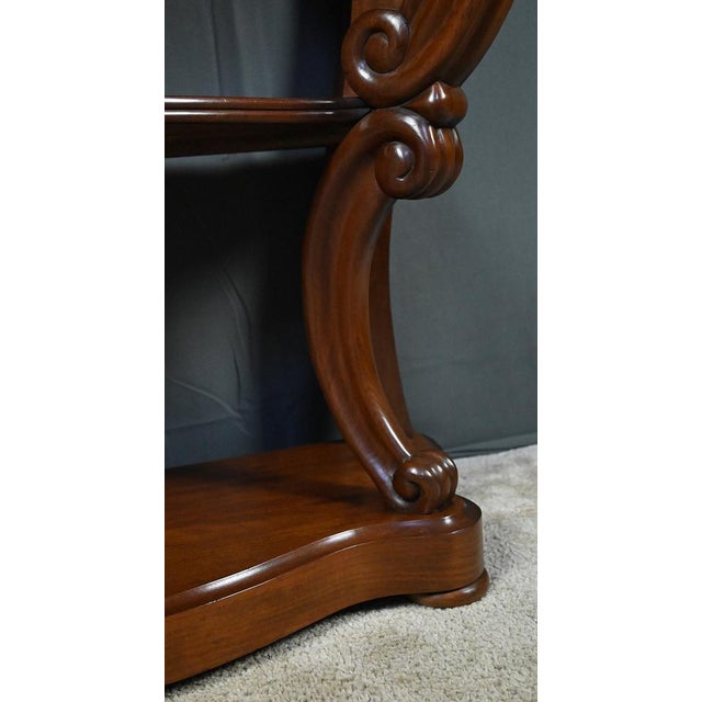 Napoleon III Mahogany Console Table, Late 19th Century For Sale - Image 10 of 18