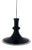 Black Opal Glass P&T Pendant Lamp by Michael Bang for Holmegaard, Denmark 1970s For Sale