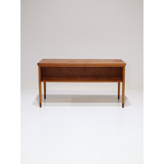 Mid-Century Modern Vintage Danish Freestanding Desk in Teak, 1960s For Sale - Image 3 of 16