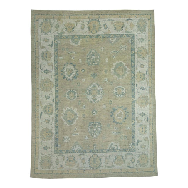 Turkish Oushak Rug 8'8" x 11'7" #18608 For Sale
