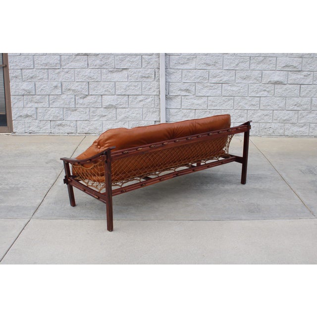 Italma 1960s Amazonas Loveseat Sofa Attributed to Jean Gillon for Italma Wood Art For Sale - Image 4 of 12
