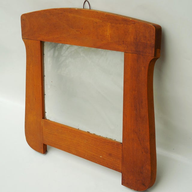 Rustic European Antique Dutch - Oak Mirror Frame - Amsterdam School For Sale - Image 3 of 8