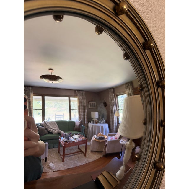 Vintage Convex Federalist Bullseye Mirror For Sale - Image 4 of 10