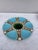19th-Century Victorian Majolica aqua oyster plate signed Minton.