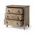 Rustic Greyed Oak Country 3-Drawer Chest For Sale - Image 3 of 9