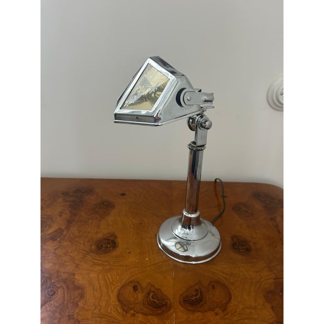 French Art Deco Chromed Table Lamp, 1930s For Sale - Image 9 of 9
