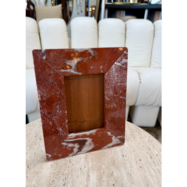 1970s Italian Red Marble Picture Frame, 1970s For Sale - Image 5 of 8