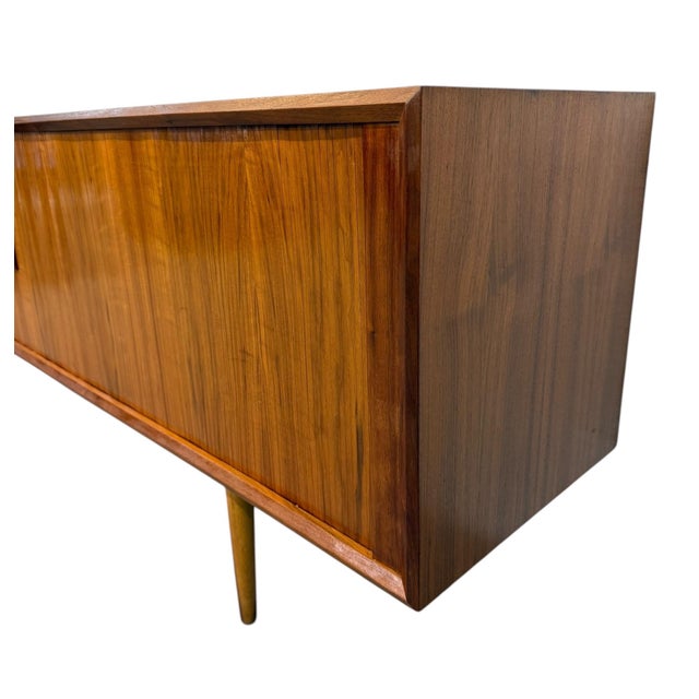 1960s Mid-Century Danish Modern Teak Tambour Sideboard For Sale - Image 5 of 11