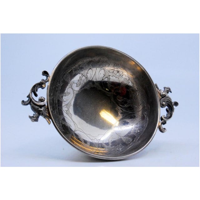 Metal Silver Candy Box with Engravings For Sale - Image 7 of 8
