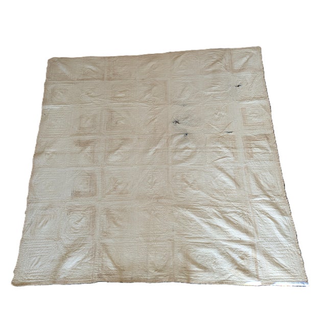 Antique Log Cabin Quilt, Likely 19th Century For Sale - Image 11 of 15