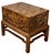 This is a burl box on stand with Ming styling. It has heavy brass hardware and is marked on the inside. It opens to nice...