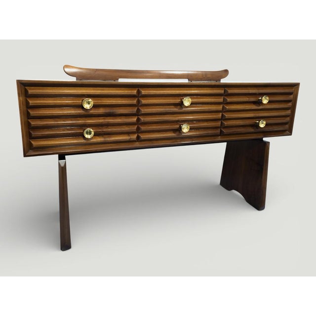 Paolo Buffa Mid-Century Modern Italian Wooden Sideboard by Paolo Buffa, 1940s For Sale - Image 4 of 18