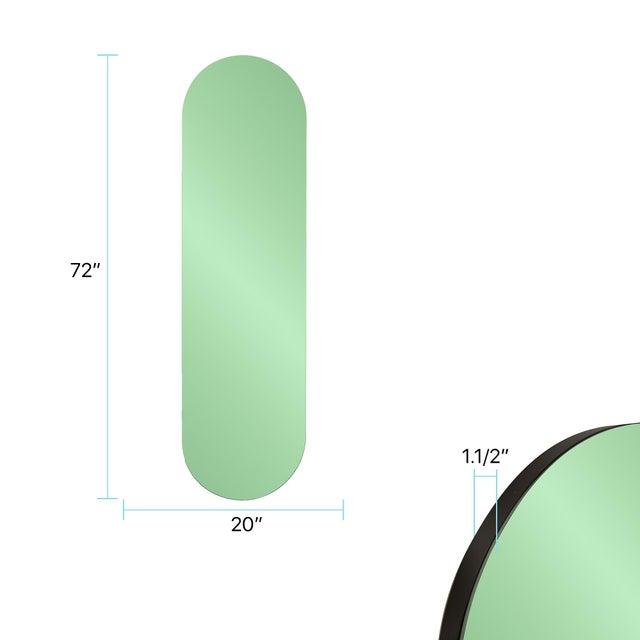 Green Balducci Oval Emerald Green Mirror Long For Sale - Image 8 of 10