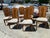 1990s American of Martinsville Campaign Light Wood & Cane Dining Chairs For Sale - Image 9 of 12