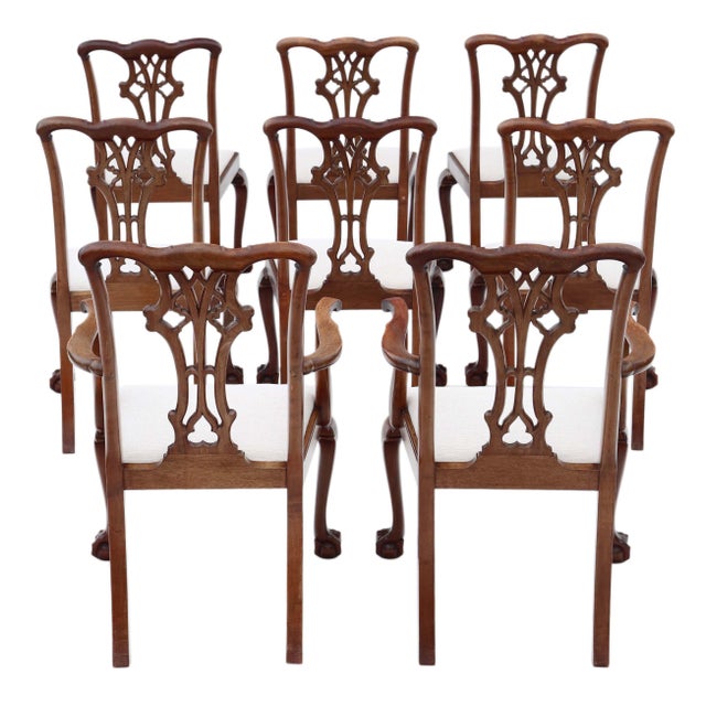 Georgian Revival Mahogany Dining Chairs, 1910, Set of 8 For Sale - Image 3 of 13