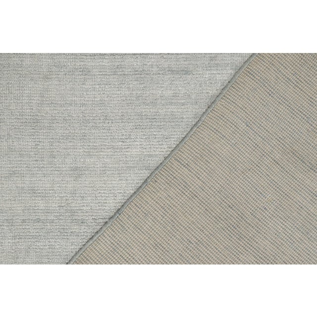 2010s Rug & Kilim’s Plain Modern Rug in Solid Silver-Gray Tone-on-Tone - 12x16 For Sale In New York - Image 6 of 6