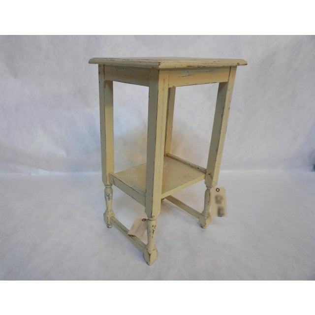 Farmhouse 1990s Small Painted Wood Side Table For Sale - Image 3 of 14