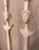 Mid 20th Century White Gesso Over Bronze Floor Lamps in the Style Giacometti With Shades - a Pair For Sale - Image 5 of 8