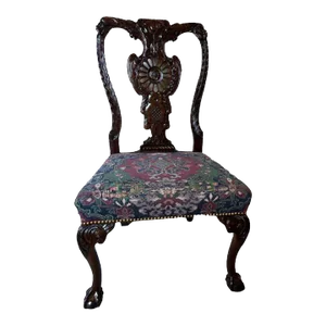 18th Century Antique Mahogany Chippendale Style Carved Chair