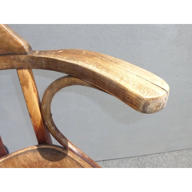Vintage Thonet Style Bentwood Library Arm Chair For Sale - Image 11 of 13