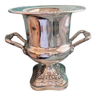 Vintage Silverplate Trophy Cup Champagne Bucket by Birmingham Silver Co. For Sale