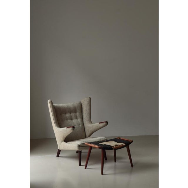 A.P. Stolen Set of Papa Bear AP-19 Chair and Ottoman in Teak attributed to Hans J. Wegner for S.P. Stolen, Denmark, 1950s For Sale - Image 4 of 18