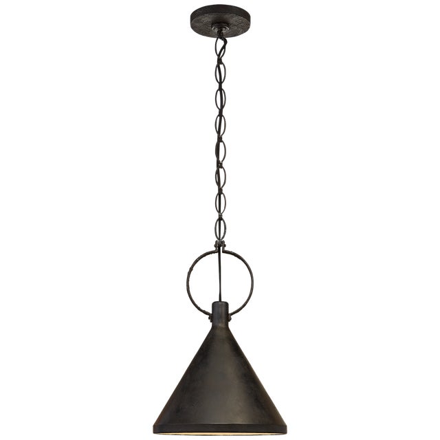 Limoges Medium Pendant in Natural Rust with Aged Iron Shade Designer: Suzanne Kasler Fixture Height: 20.5" Canopy: 5.5"...