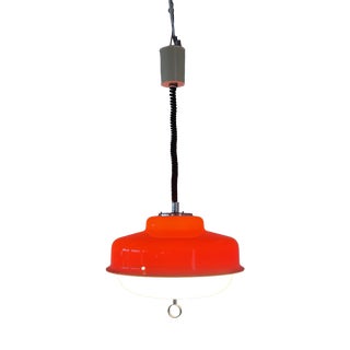 Vintage Italian Space Age Pendant Lamp in Orange from Meblo, 1970s For Sale