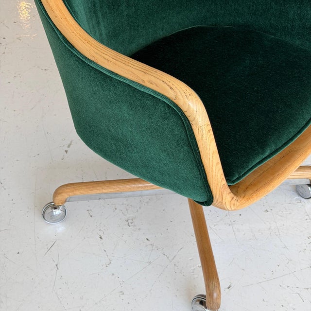 Mobius Swivel Desk Chair by Ward Bennett in Mohair For Sale In Chicago - Image 6 of 8