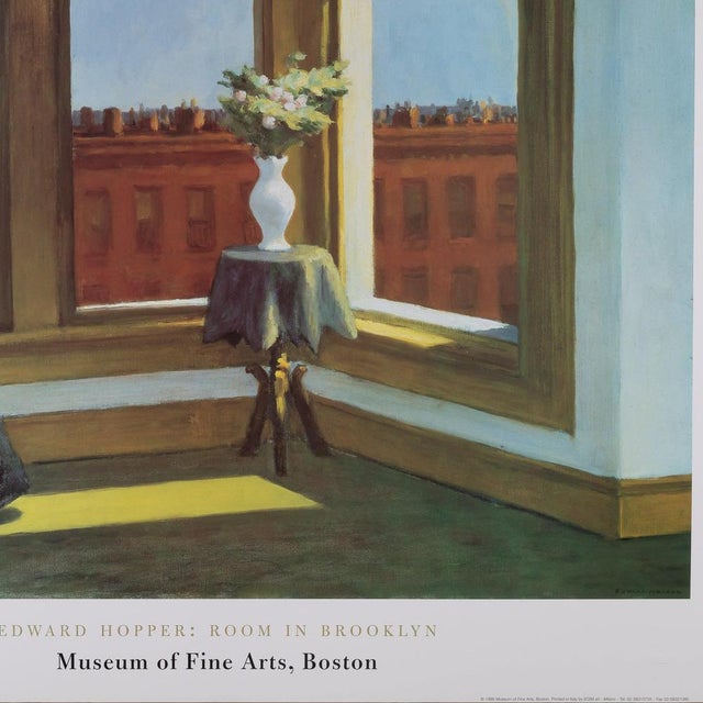 Modern Room in Brooklyn Poster after Edward Hopper For Sale - Image 3 of 6