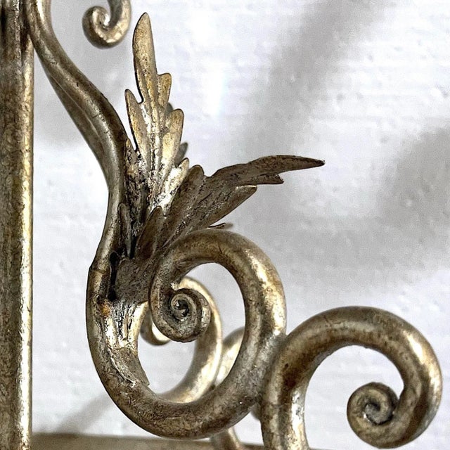 French French Silver Leaf Crystal Prism 'Bettina" Pendant by Currey & Company For Sale - Image 3 of 12