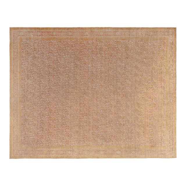 Fine Antique Indian Amritsar Handmade Wool Carpet For Sale