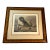 Vintage 1990's Sir Edwin Landseer Dog Engraving Reproduction, Large Burlwood Frame For Sale