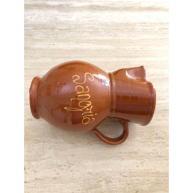 2010s Contemporary Studio Pottery Glazed Terra Cotta Sangria Pitcher For Sale - Image 5 of 10