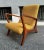 2000 - 2009 Set of Lounge Chairs with Dark Wood Frame and Yellow Bouclé Fabric, 2000s For Sale - Image 5 of 7