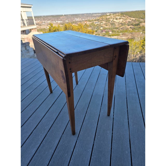 Brown Early 19th Century Fruitwood Drop Leaf Table For Sale - Image 8 of 16