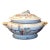 Late 19th Century Qing Dynasty Soup Tureen With Foo Dog Lid Handle For Sale