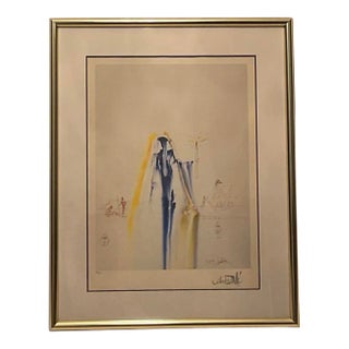 Original Salvador Dali Surrealist Matador Lithograph Print Authentic Custom Framed 86/500 For Sale