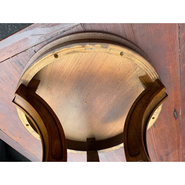 Vintage Regency Style Burled Wood Round Side Table by Drexel For Sale - Image 12 of 12