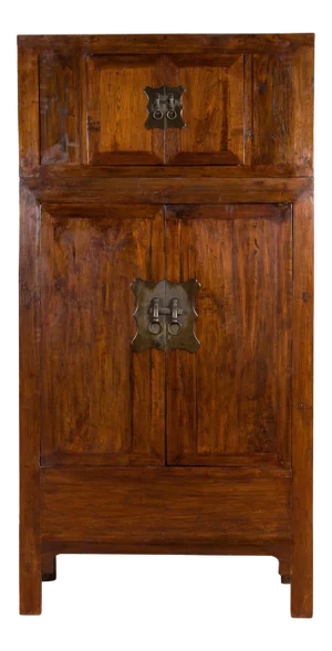 Chinese Qing Dynasty 19th Century Compound Cabinet with Drawers and Hidden Panel