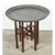 Persian Turkish Tin Copper Tray Table on Wooden Folding Stand For Sale - Image 3 of 10