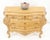 French Provincial Carved Scrolls Decorated Painted French Bombay Style 3 Drawers Console Dresser For Sale - Image 3 of 12